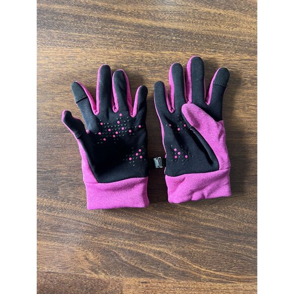 HEAD Youth Pink Winter Gloves Size L Warm Fleece Lined Grip Palm Clip Pair - Picture 2 of 4
